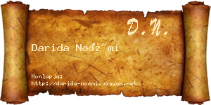 Darida Noémi névjegykártya